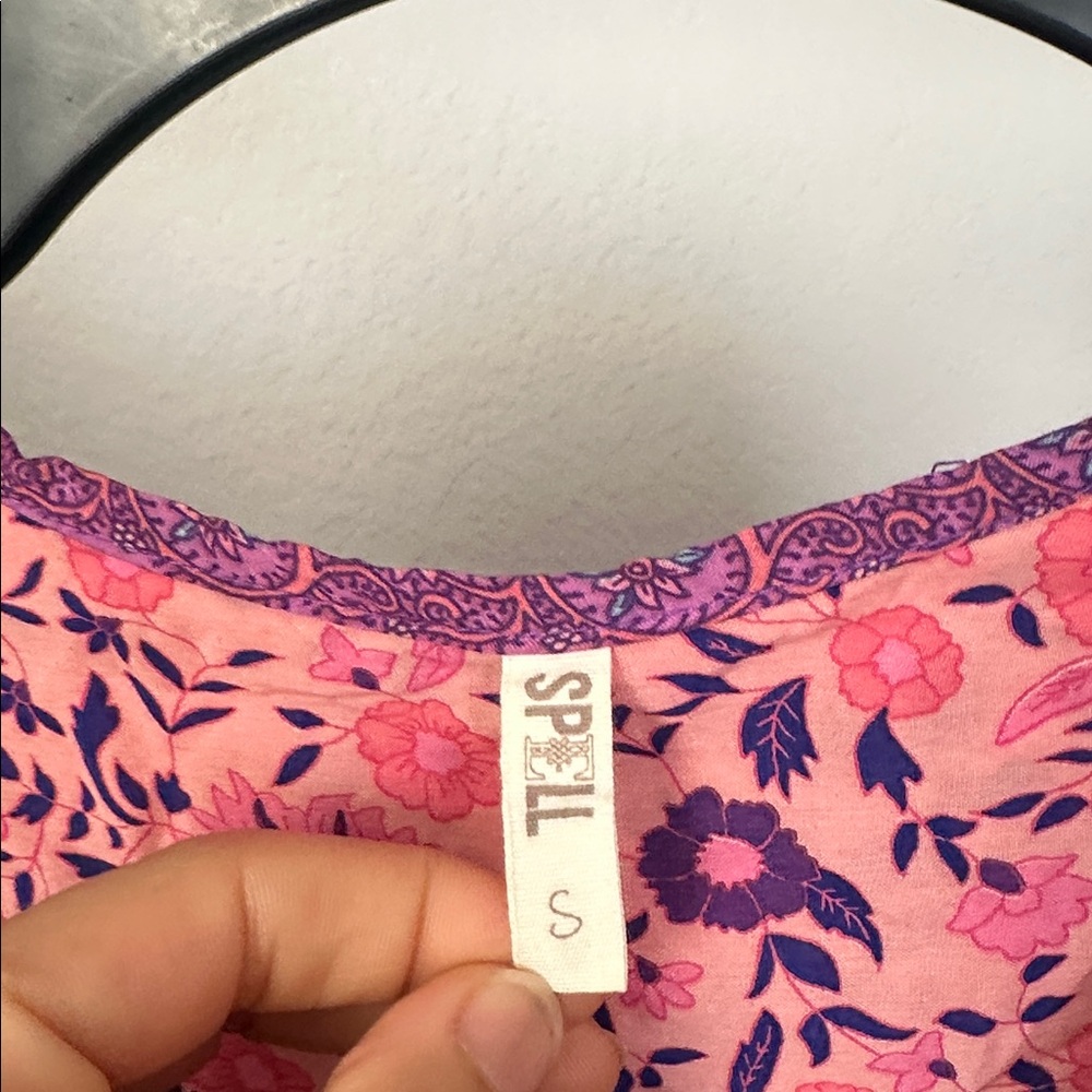 Spell folk town boho blouse blossom S pre- owned - Picture 4 of 7
